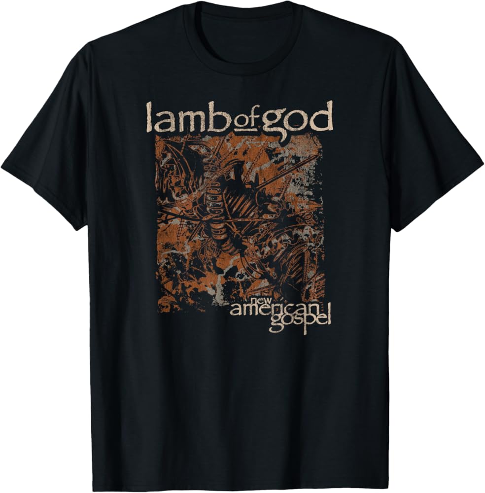 Lam of god イギリス限定Tシャツ Amazon.com: Lamb of God – New American Gospel T-Shirt : Clothing